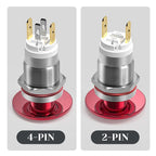 LB12E-M Mini Emergency Stop Button with LED Light Elevator Machine Tool Safety STOP Switch Self-locking / Momentary Selectable