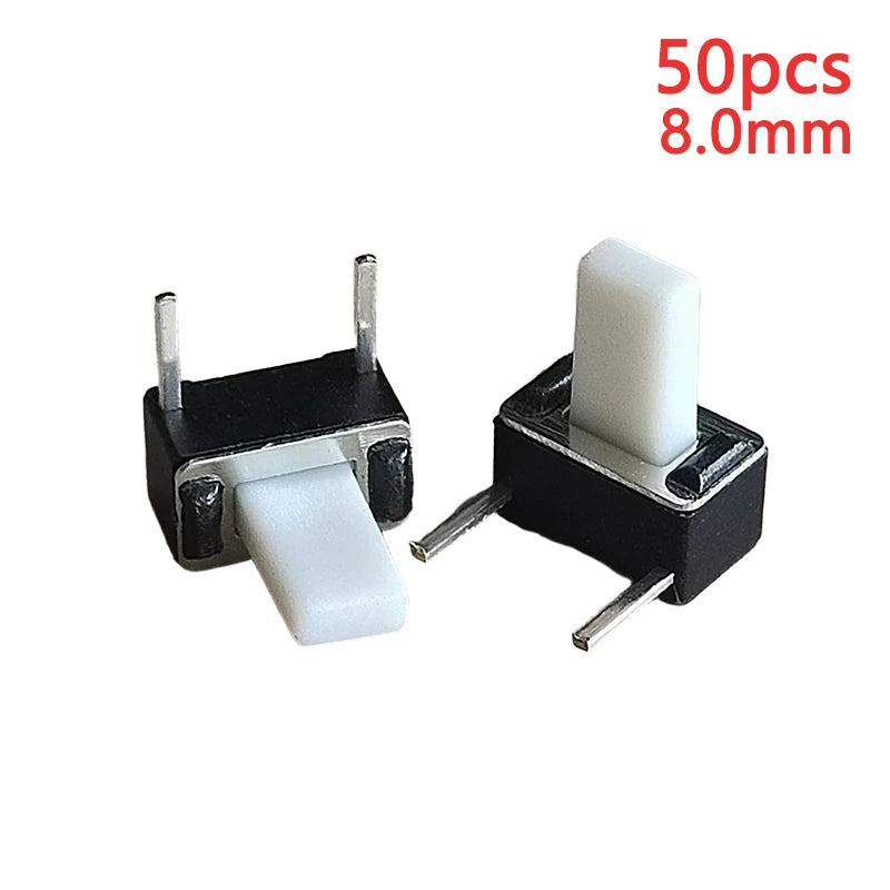 50PCS 3x6 (Side Insertion Two Pin DIP) Mini Tact Switch 3*6*4.3/4.5/5/5.5/6/6.6/7/8mm 50mA DC 12V Micro Push Button Switches