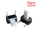50PCS 3x6 (Side Insertion Two Pin DIP) Mini Tact Switch 3*6*4.3/4.5/5/5.5/6/6.6/7/8mm 50mA DC 12V Micro Push Button Switches