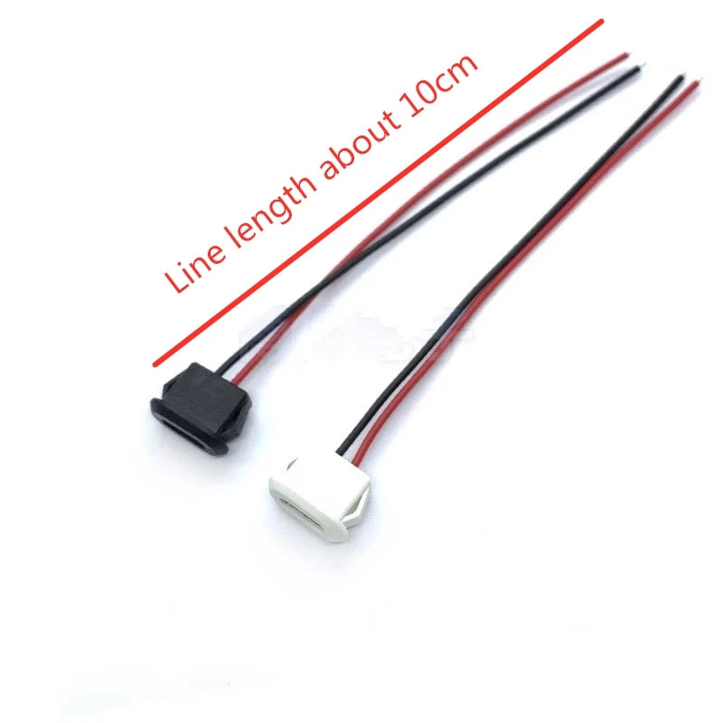 1-10pcs USB Type C 2pin Connector Jack Female Type-C With Card Buckle 3A Fast Charging Jack Port USB-C Charger Plug Socket