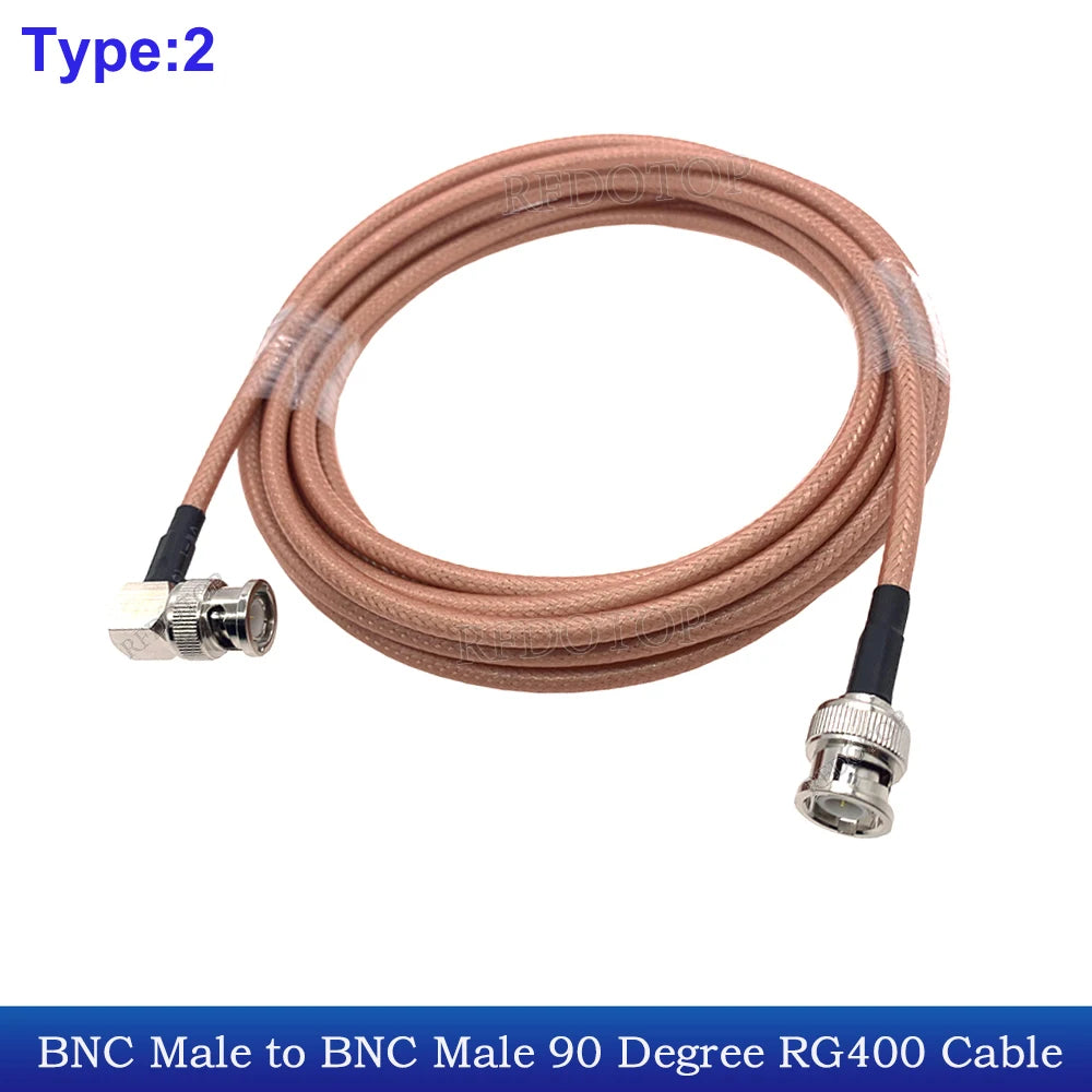 RG-400 BNC Male to BNC Male Connector RG400 Cable Double Shielded High Quality Low Loss 50-3 50 Ohm RF Coaxial Cable Jumper