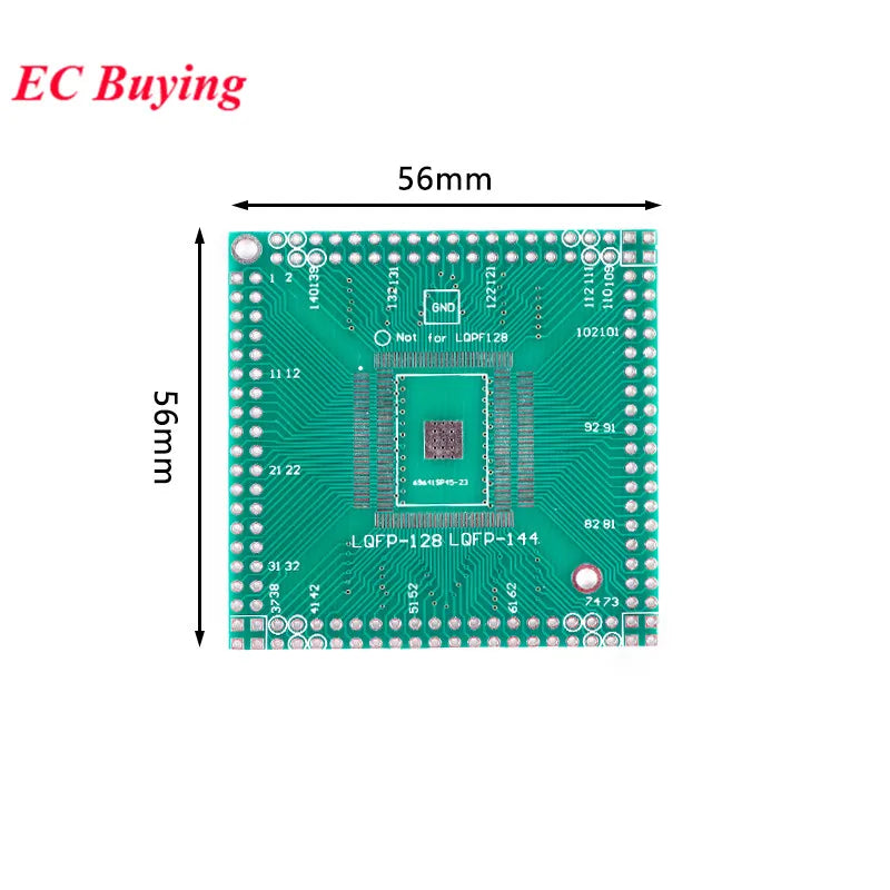 1-10Pcs QFP EQFP TQFP LQFP144 LQFP128 SMD Turn DIP Adapter PCB Pinboard SMT to DIP128/144 Converter 0.5mm Pitch IC Test Transfer