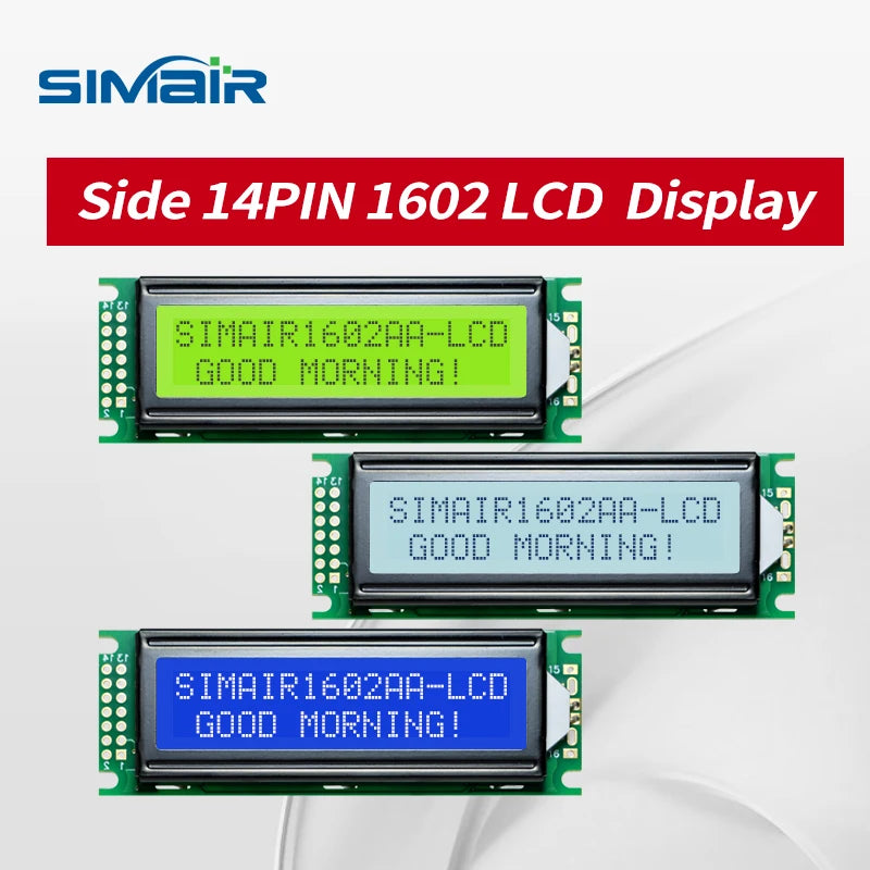 16x2 Character LCD Module 5V STN Gray Transflective 6800 Parallel Interface Russian Font Display 1602-DB