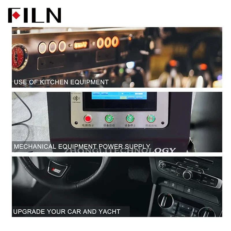 FILN 16mm 19mm 22mm Stainless Steel Waterproof LED Indicator Metal Push Button  Switch Power Symbol   Start Stop Power on Off
