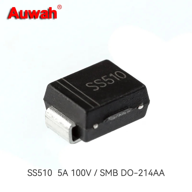 20pcs/lot 5A 100V Chip Schottky Diode SS510 SS510F SS510B SS510C SMA SMAF SMB SMC DO-241AA DO-214AC DO-214AB New original