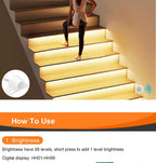 COB LED Strip PIR Motion Sensor Stair Lights Kit Step by Step Control Indoor Smart Staircase Lighting Controller with Main Line