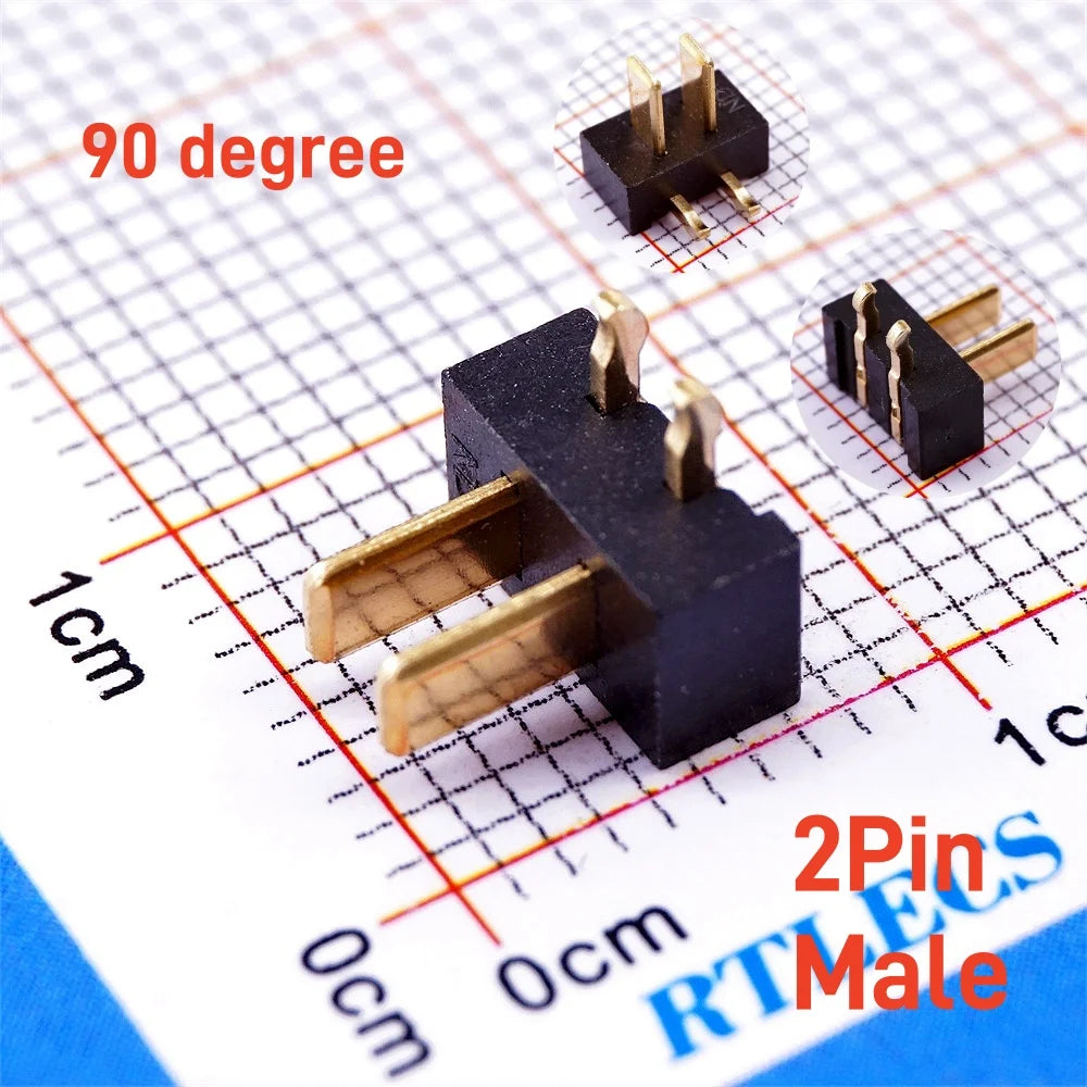 20Pcs Blade Male Battery Connector 2.5 MM Pitch 2 3 4 5 6 7 8 9 10 11 Position Right Angle Through Holes Straight PCB Header