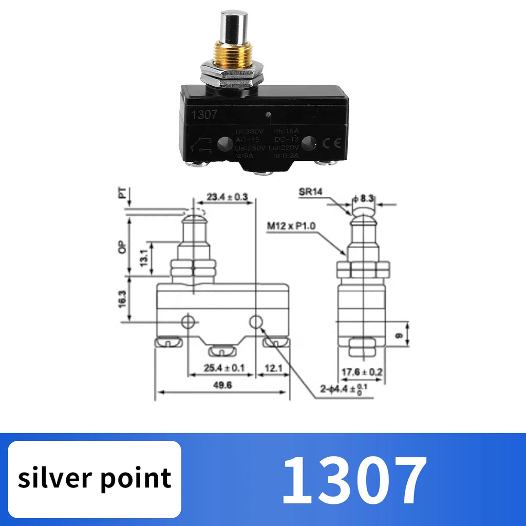 10Pcs 1NO + 1NC Hinge Roller Lever Micro Action Switches