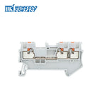 10Pcs PT1.5-TW PT 1.5-TW Push-In Twin 3-Conductor Feed-Through Strip Wire Electrical Connector Din Rail Terminal Block PT 1.5TW