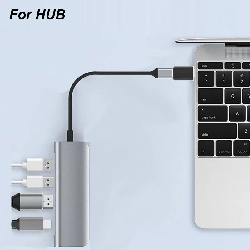 NEW 2026 2Pcs USB To Type C OTG Adapter USB USB-C Male To Type-c Female Converter For Macbook Samsung S20 USBC OTG Connector