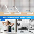 15W Magnetic Wireless Charger 3 In 1 Fast Charging Station Travel Foldable for Magsafe iPhone 1716/15/14 Apple Watch AirPods Pro