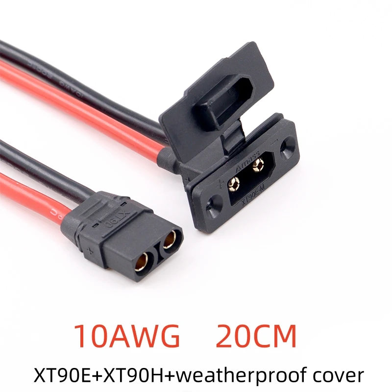 1PCS XT90E-M Male Headband Fixed Hole Large Current Model Aircraft Battery Connector Gold Plated Plug Battery Interface