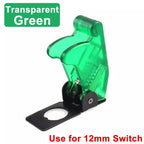 Auto Car Boat Truck 12V LED Toggle Switch Light Illuminated 3pin ON Off 20A with Safety Aircraft Flip Up Cover Guard Red Green