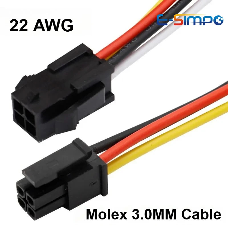 5PCS Molex 3.0MM Terminal Cable 43025 Serie Small 5557/5559 Male Female Air Pair Wiring Computer Connection Wire Harness 22AWG