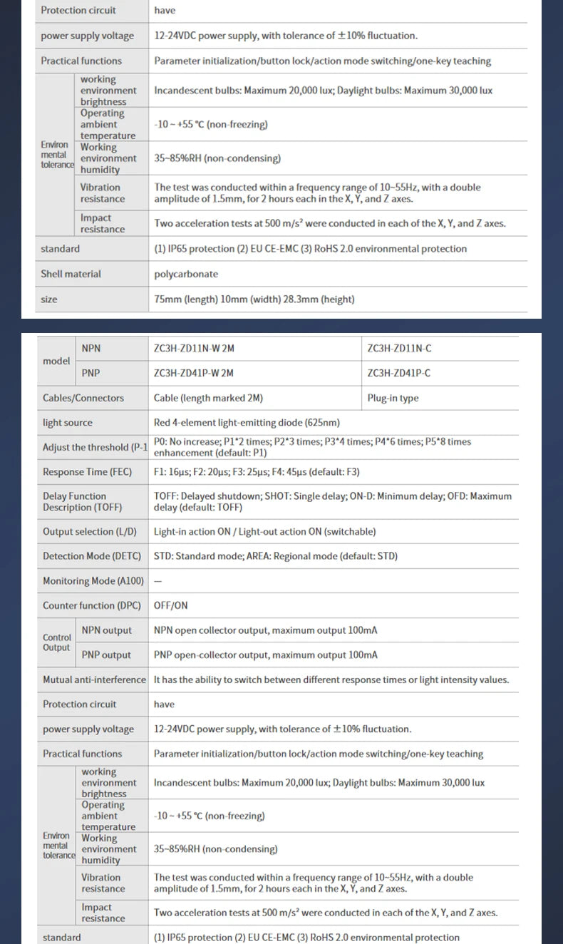 Intelligent Digital Display Fiber Optic Amplifier Sensor for Long and Short Distance Diffuse Reflection Induction Photoelectric
