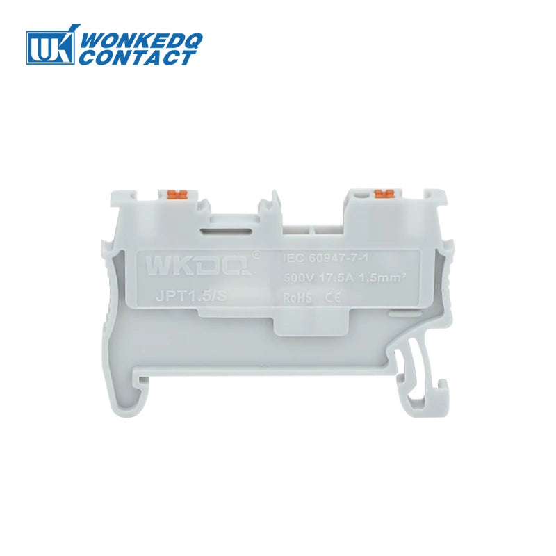 PT-1.5 Push-in Electrical Terminal Block, Din Rail Wire Connector, Spring Feed-Through Strip Cable Plug PT1.5,  1.5mm