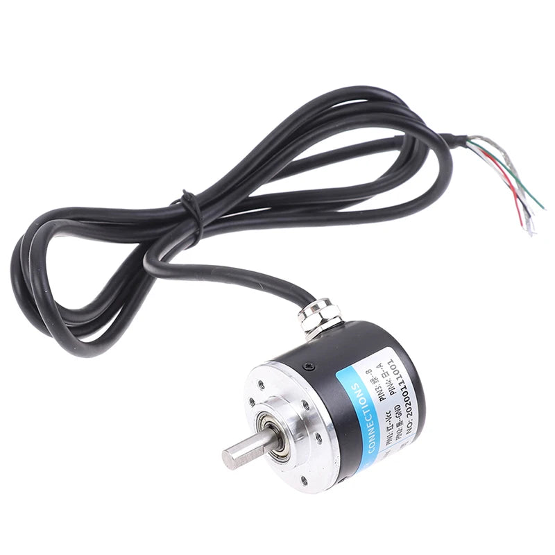 100-600P/R Incremental Photoelectric Rotary Encoder DC 5V-24V Mini Pulse Speed Measuring Sensor