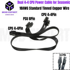 Modular Power Cable for Seasonic X-850, X-750, X-650 KM3 Power, GPU PCIe 8Pin 6+2Pin, CPU 4+4Pin, SATA Molex IDE 4Pin, 24Pin Net