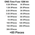 A One Time Positive Disconnect SMD Restore Fast Acting Fuse 1206 3216 0.5A 1A 2A 2.5A 3A 4A 5A 6A 7A 8A 10A 12A 15A 20A 30A KIT