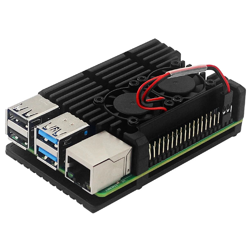 Aluminum Case for Raspberry Pi 4 Model B Armored Shell Passive Cooling Radiator Optional Dual Fan Cooler for Raspberry Pi 4