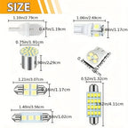 42Pcs LED Car Interior Lights T10 6000K SMD LED Replacement License Plate/Reading Light Bulbs Xenon White Interior Light Bulbs