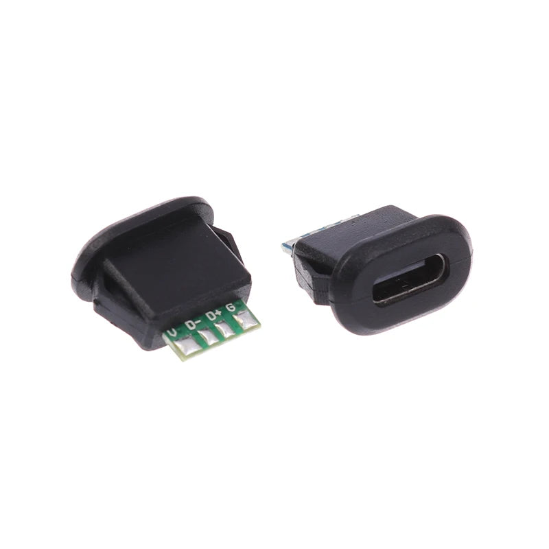 (.) USB Waterproof Connector Type-C Tail Plug Interface Connector 5A 20V High Current Fast Charging Jack Port USB-C Charger Plug