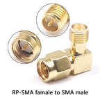 1/5/10/100PCS All Brass 1PC SMA To SMA Male Female Gold Plated RP SMA Male RP-SMA Female Connector RF Adapter Straight Bent L/T