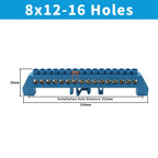 OMCH Terminal Bar 7x10 9x14mm Brass Ground Neutral Block High Conductivity Bridge Connector for Power Distribution Cabinet