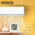 LCD Digital Clock Thermometer Hygrometer Sensor Gauge Weather Station Digital Home Indoor Temperature Humidity Meter Desk Clock