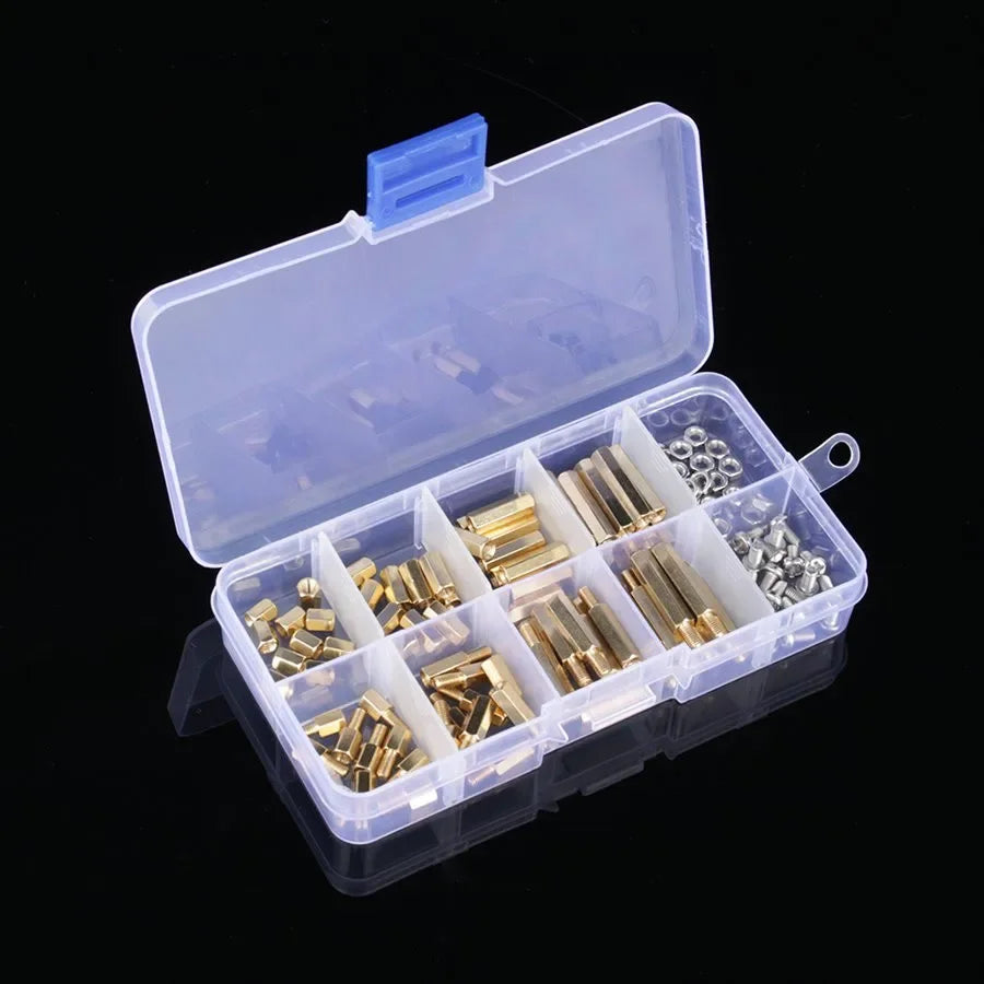 120Pcs M3 Brass Hex Standoff Kit, Male/Female PCB Spacers with Screws & Nuts, Motherboard Support Pillars for Electronics DIY