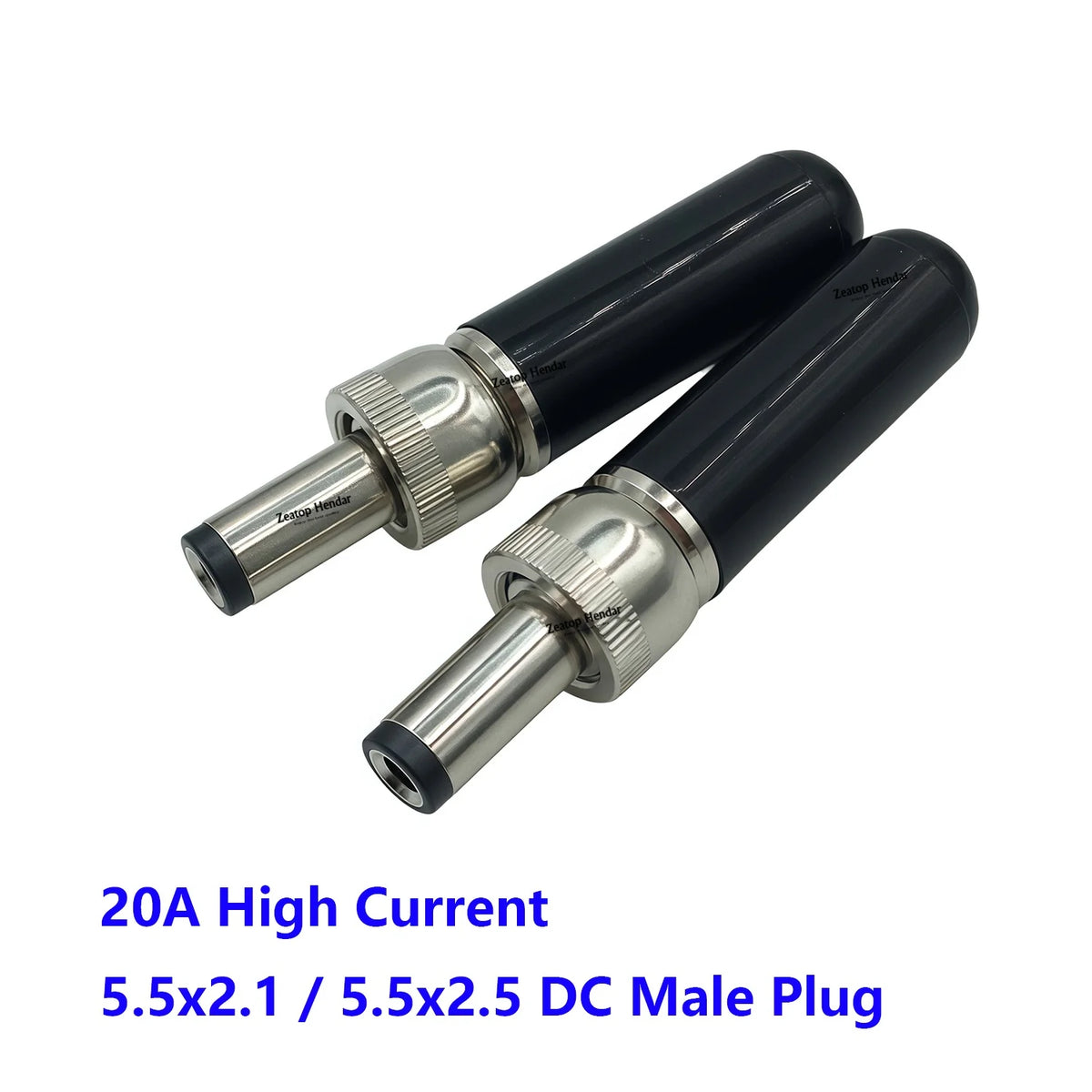 1Pcs Taiwan Switchcraft 20A High Current Copper 5.5 x 2.1 / 5.5 x 2.5 mm DC Male Plug with Lock Power Connector