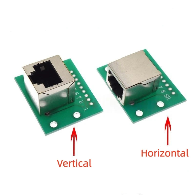 1PCS RJ45 Network Port 8P Adapter Board Vertical/Horizontal Adapter Board/Test Board Network Port Adapter Line Terminal