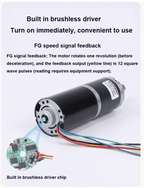 12V 24V 42MM 4260 155KG Planetary Gear BLDC Brushless DC Reduction Motor Large Torque Low Speed Long Life Low Noise 7-1351rpm