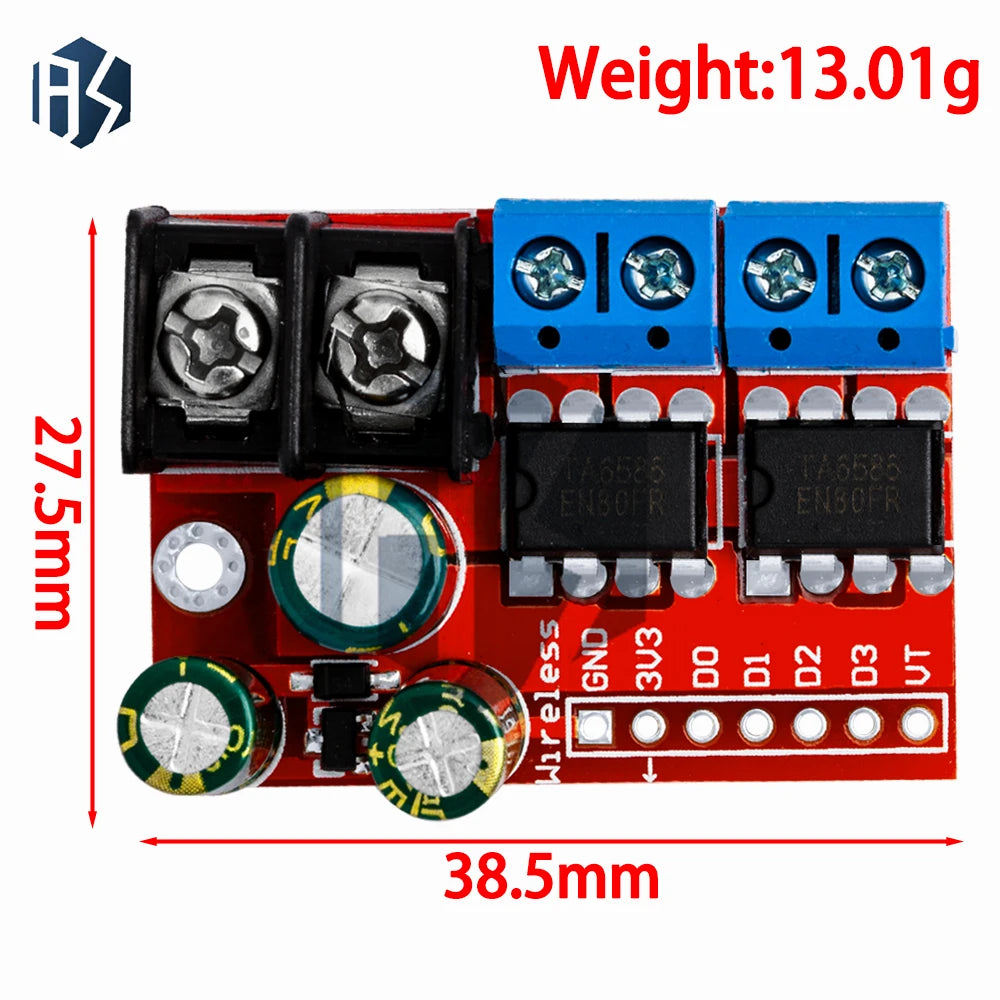 H Bridge Remote Control 5A 3V-14V Dual DC Motor Drive Module Voltage Reverse PWM Speed Regulation Double Super L298N 5AD