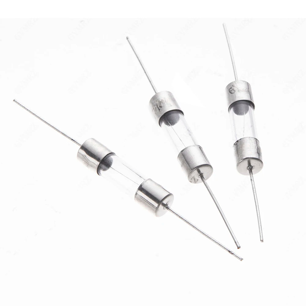 10PCS 5X20mm Axial Glass Fuse Fast Slow Blow 250V With Lead Wire F 0.5A/1A/2A/3A/3.15A/4A/5A/6.3A/8A/10A/15A/12A fuse tube 5x20