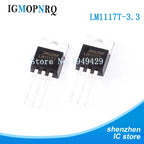 10PCS LM1117T-3.3 LM1117-5.0 LM1117T-ADJ LM1117 LDO TO-220 LM1117T 3.3V 5V ADJ
