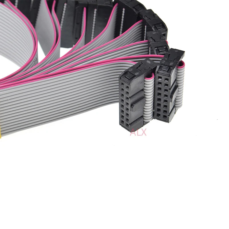 5PCS FC-16p 30CM 2.54MM pitch JTAG AVR ISP DOWNLOAD CABLE 16P WIRE 16PIN Gray Flat Ribbon Data Cable FOR DC3 IDC BOX HEADER