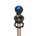 SPST 3 Pin Round Rocker Switch Toggle Switch 12V Waterproof Lighted LED On/Off Switch for Car Marine Toggle Switch