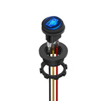 SPST 3 Pin Round Rocker Switch Toggle Switch 12V Waterproof Lighted LED On/Off Switch for Car Marine Toggle Switch