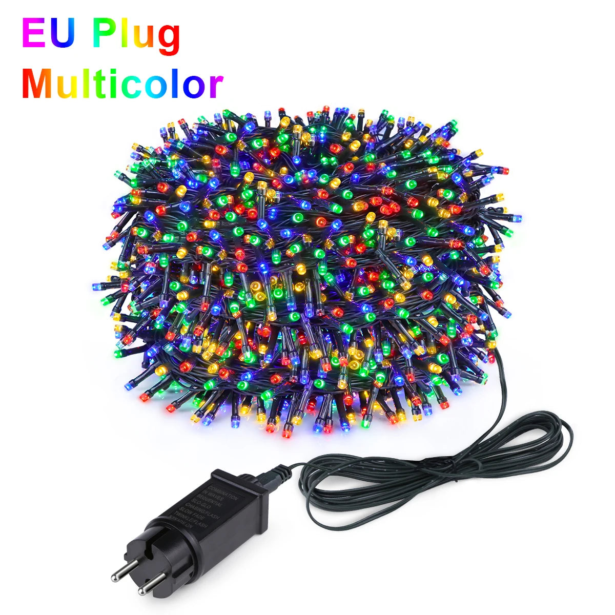 Waterproof LED Christmas Fairy String Lights White Warm RGB Lighting For Curtain Wedding Party Indoor Outdoor Home Decoration