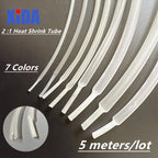 5 M/lot  2:1 Transparent Clear Black 1 2 3 4 5 6 8 10mm Heat Shrink Tube Heatshrink Tubing Sleeving Wrap Wire Connector Repair