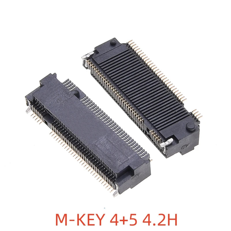 2PCS M.2 NGFF Connector 67Pin SSD Interface Socket H=3.2/4.2/4.8/6.7/8.5mm for Solid State Drive Adapter
