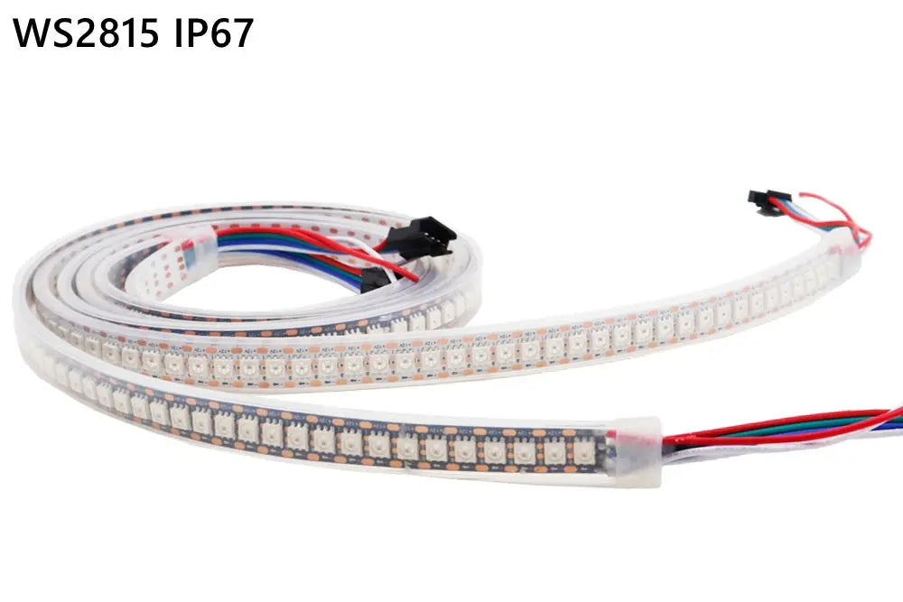 1-3M WS2812B WS2815 LED Strip 144 Pixels/LEDs/m Addressable IC Smart 5050 RGB LED Strip Light IP30/IP65/IP67 DC5V/12V