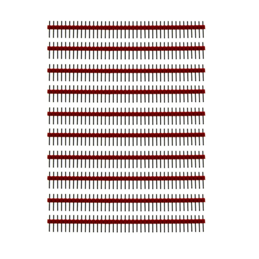 Hot Sale 40Pin 1x40 Single Row Male 2.54 Breakable Pin Header Connector Strip Colorful pin For Arduino Diy Kit