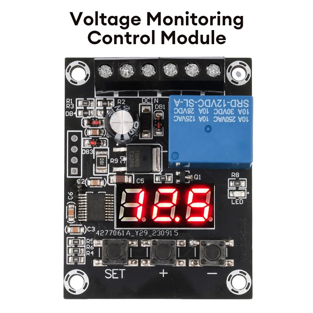 DC 9V 12V 24V Voltage Detection Relay Module Circuit Monitoring Module Overvoltage Protection Discharge Monitoring Board