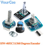 2pcs/1pc EC11 360 Degree Rotary Encoder Module with Knob Cap Potentiometer Digital Pulse Output for Household Electric Appliance
