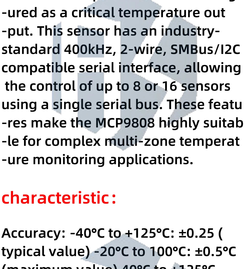 MCP9808 High Accuracy Temperature Sensor: I2C/IIC Breakout Board (2.7V-5V) for Arduino