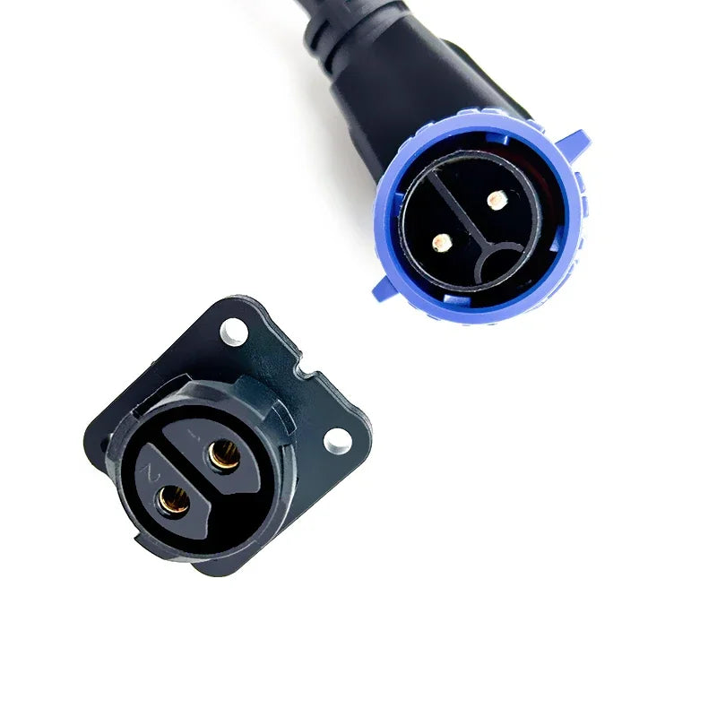 50A M25 Self-locking Waterproof Plug Cable IP67 2 3 Pin Power Charging Connector Large Current Male Female Aviation Plug Socket