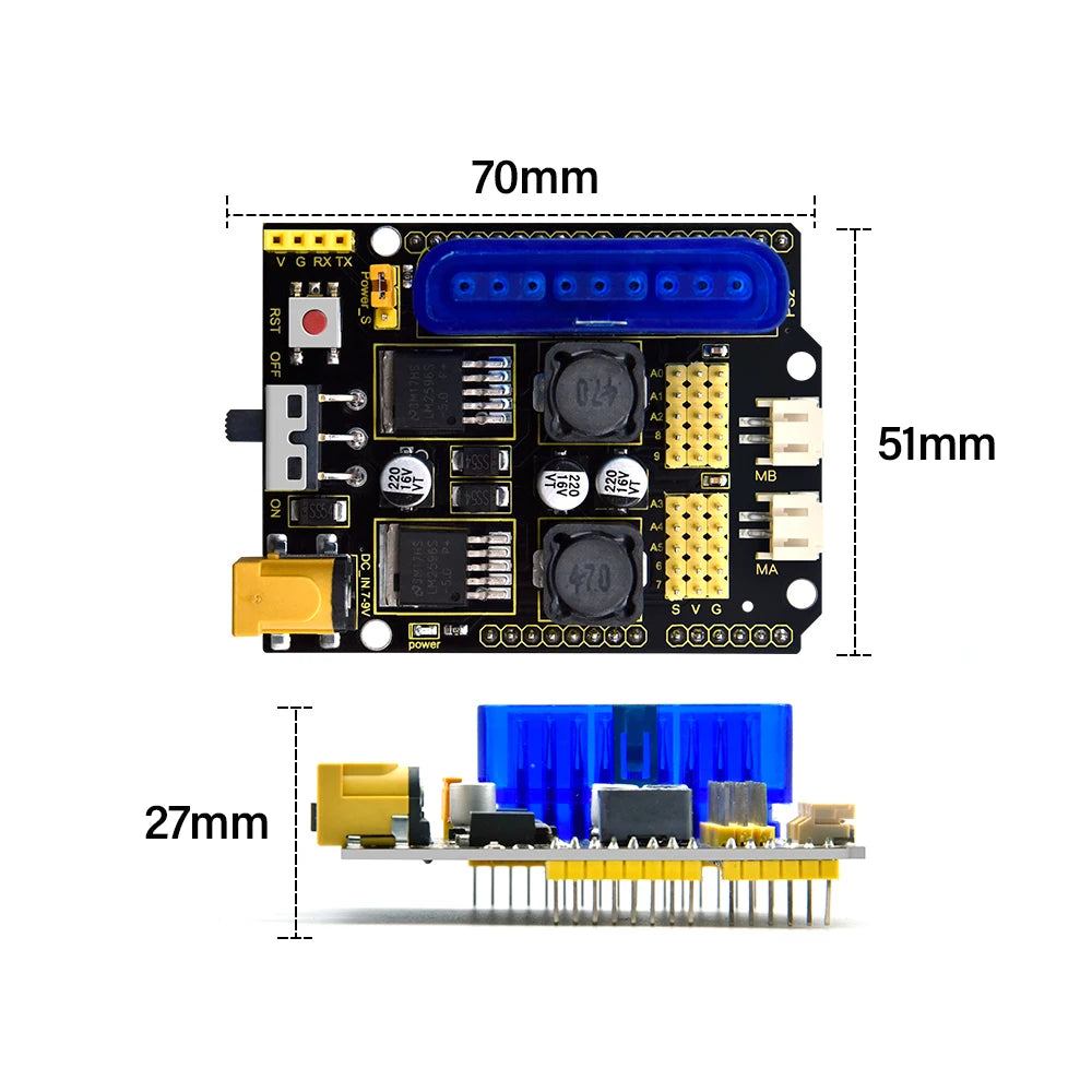 Keyestudio TB6612FNG Motor/Servo Drive Shield With PS2 Socket For Arduino UNO R3 Development Board