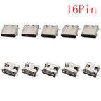 10Pcs USB Connector Type C Female Charging Port Jack 2P/6P/16P/24 Pin Soldering PCB SMD SMT DIY USB-C Socket Adapter